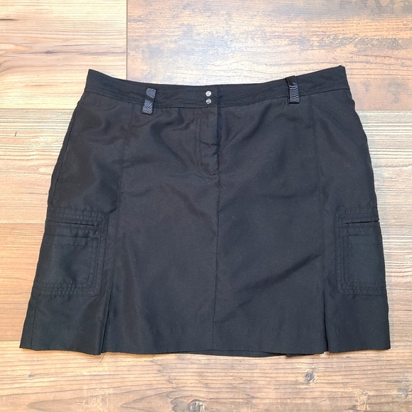 Izod Skirts Izod Perform X Black Stretch Golf Pocket Pleated Mini Skort Skirt Womens Poshmark